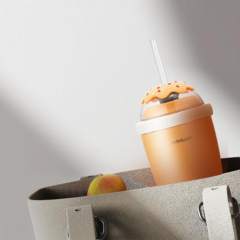 LocknLock 400mL Flip-Lid Stainless Steel Insulated Mug