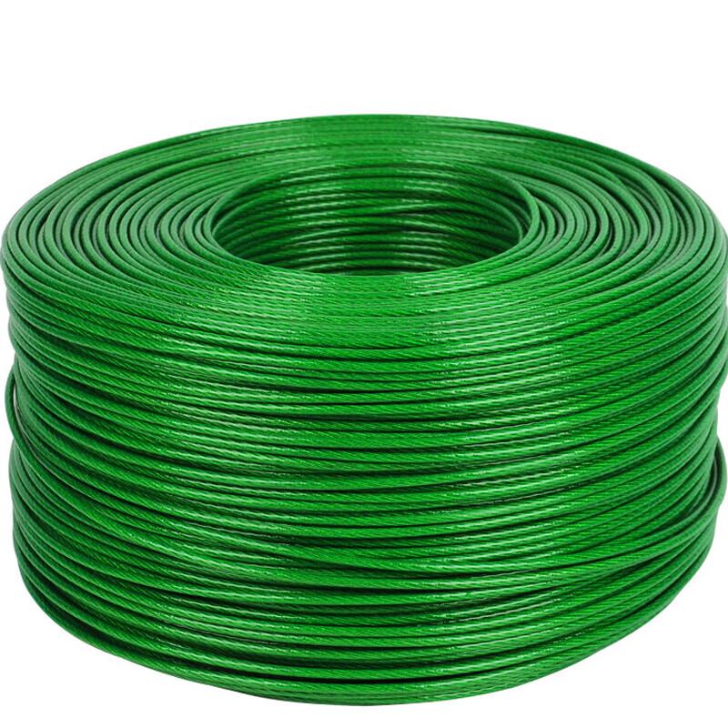 Jiezhu Green PVC Coated Steel Wire Rope Clothesline