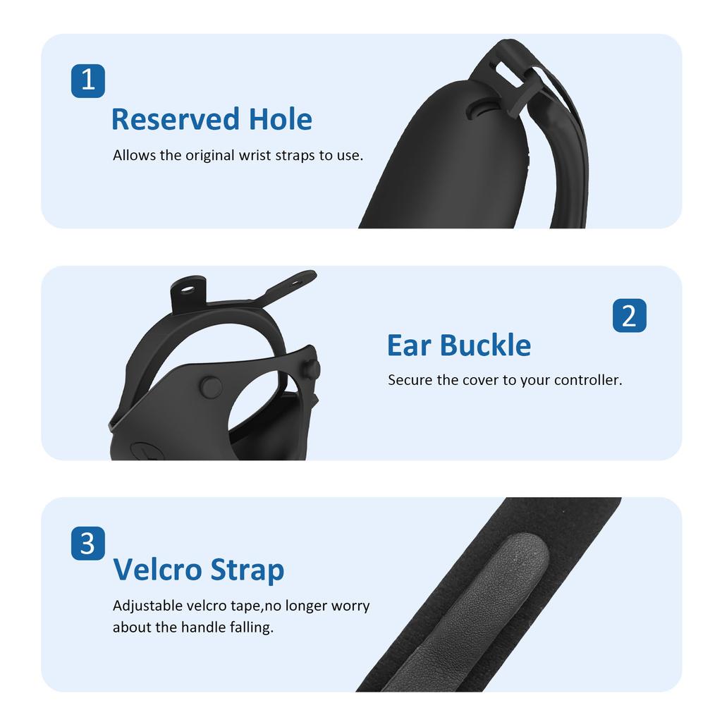 Anti-Throw Controller Shells Grips Lightproof Cover for Quest 2 VR Handle Protective Pouch VR Controller Sleeves