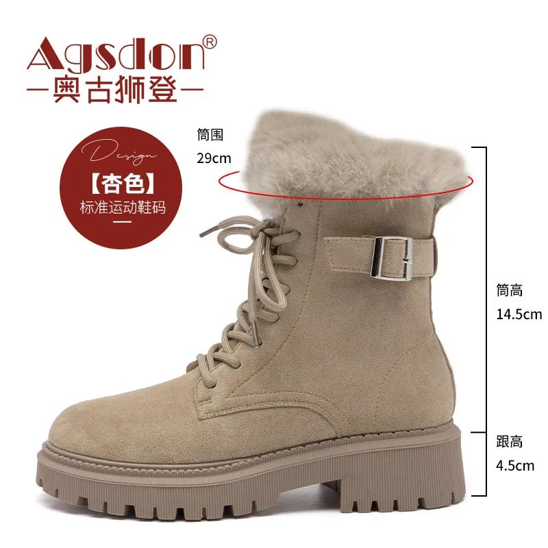 

Women s Boots with Plush Round Head Coarse Heel Short Boots Side Zipper Women s Shoes Boots 39 абрикосовий