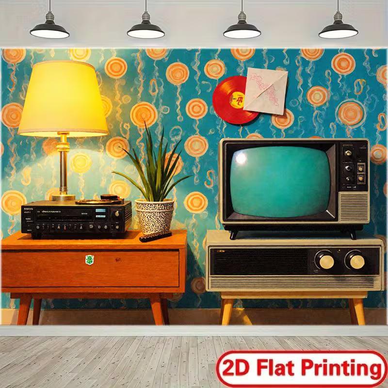 

2D Retro Nostalgic Room Background for Video & Photography 47.2x31.5inch/120*80cm