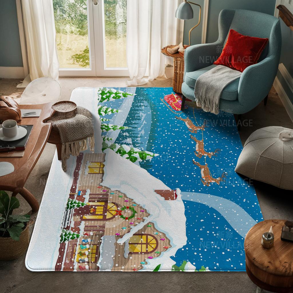 Koberec ke vchodu do domu Rohožka ke dveřím do domu Obývací pokoj Vana Koupelna Protiskluzové koberce s absorpcí vody vana Veselé Vánoce zima