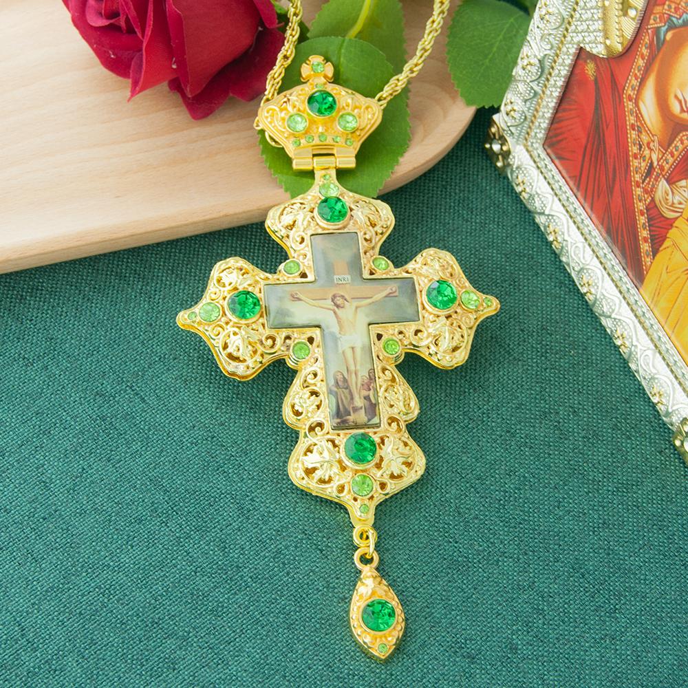 Religious Hollowing Process Used In Crafting Greek Orthodox Church Bishop's Pectoral Cross Necklace for Priest Ordination Gift