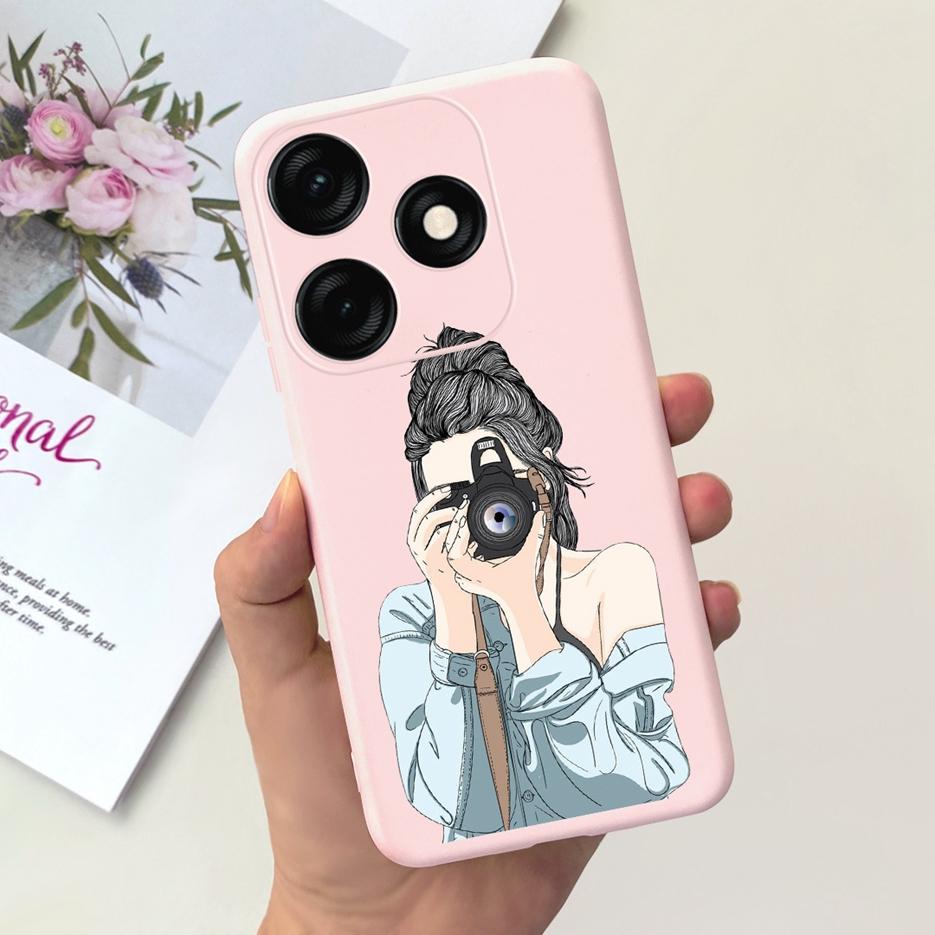 For Tecno Spark 20 Case Spark 20C BG7n Prety Girls Butterfly Painted Phone Case For Tecno Spark 20 Pro Spark20 C Soft TPU Fundas
