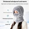 **Women Knit Balaclava Face Mask Neck Warmer Ear Flap Fleece Lined Outdoor Cycling Winter**