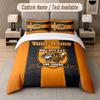 Set Biancheria da Letto Personalizzato Modello Hull FC, Stampa Nome Testo 1 Copripiumino più 2 Federe Tessile per la Casa