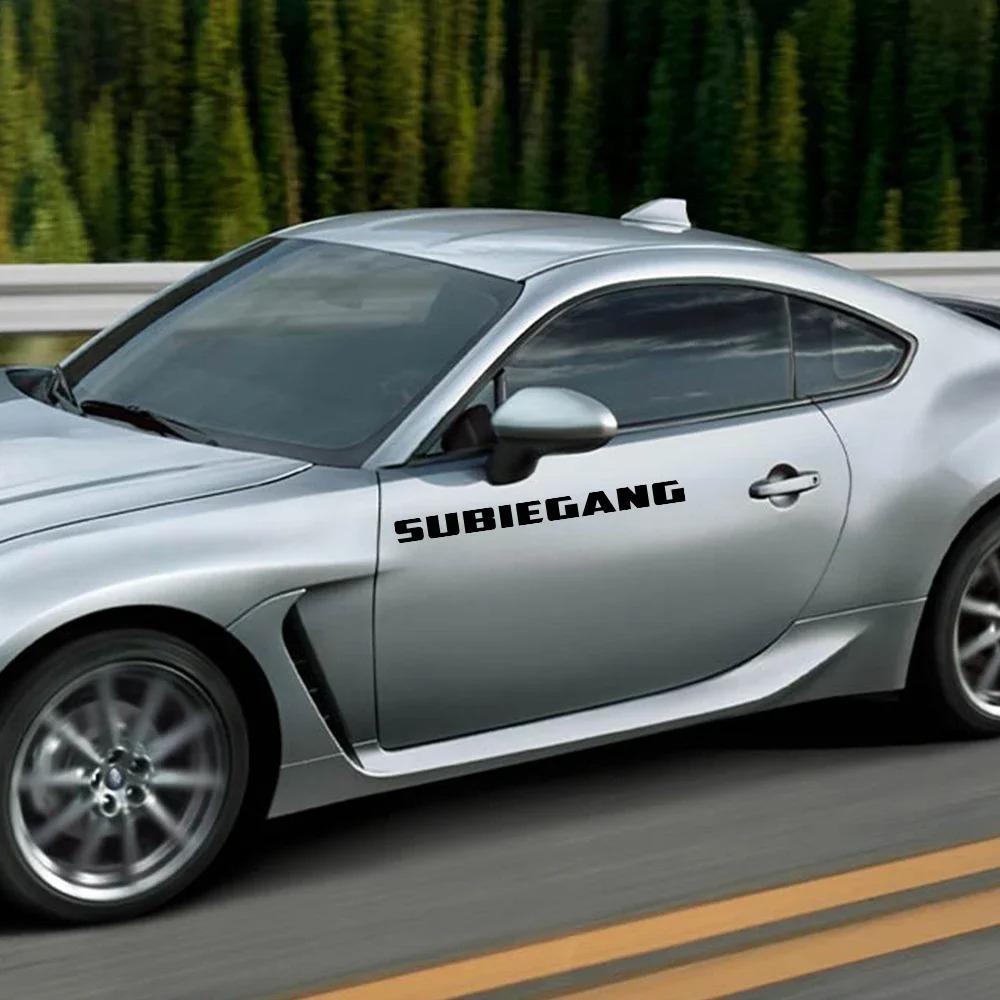 SUBIE GANG JDM Car Windshield Body Sticker For Subaru BRZ Impreza Crosstrek Forester WRX STI Vinyl Decal Car Decor Accessories