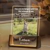 Personalized Pet Memorial Acrylic Night Light Engraved Photo with Name Sympathy Gift for Loss of Dog Cat Heartwarming Pet Owner