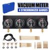 Vacuum Carburetor Synchronizer Carb Tool Sync 4 Gauge Set with Rubber Hose Vacuum Balancer Meter Kit For Motorbike