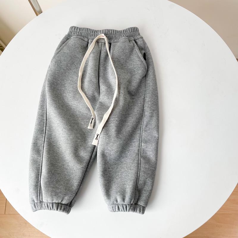 

2023 Autumn/Winter Kids Warm Cotton Velvet Versatile Casual Pants 140cm