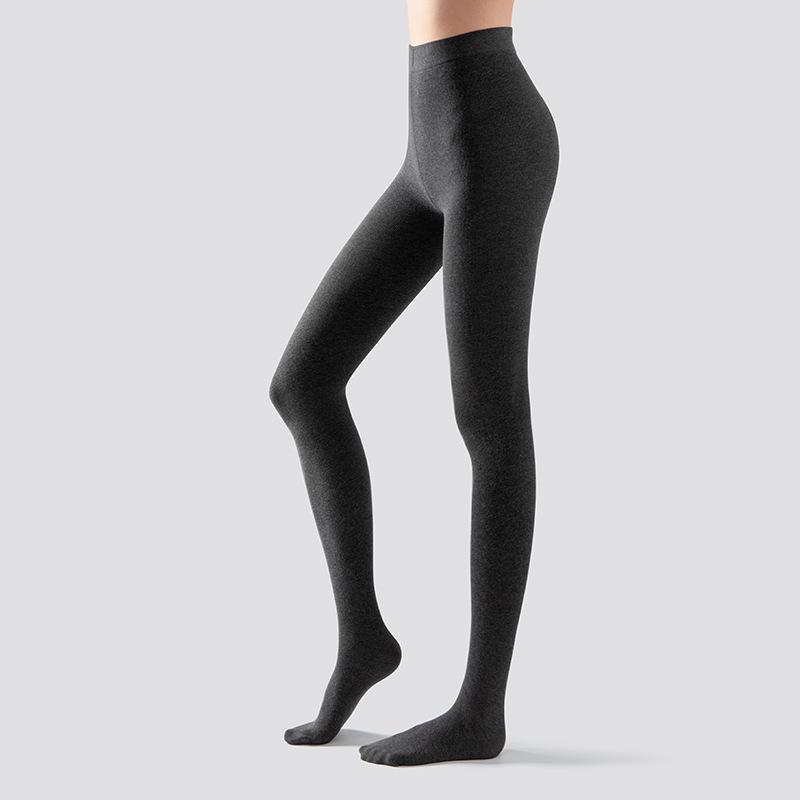 Collants en maille côtelée Printemps Femmes Taille Haute Élastique Amincissants Collants Y2K Ootd Streetwear Collants Basiques M black