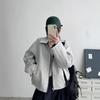 Retro Striped Reversible Jacket - Turn-Down Collar, Loose Casual Fit for Spring & Autumn 2025