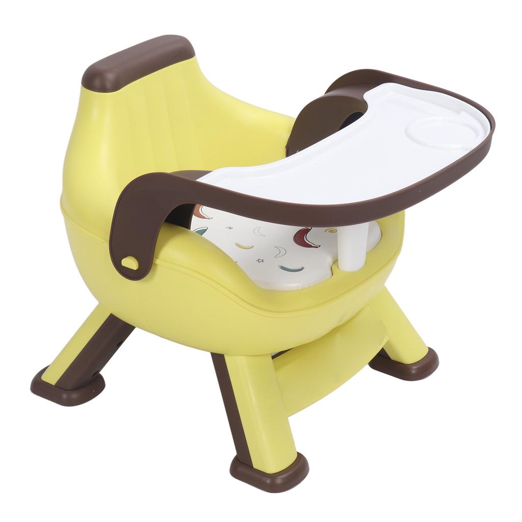 Baby Eating Chair with Double Layer Tray Squeaky Cushion Backrest Multifunctional Kids Dinning