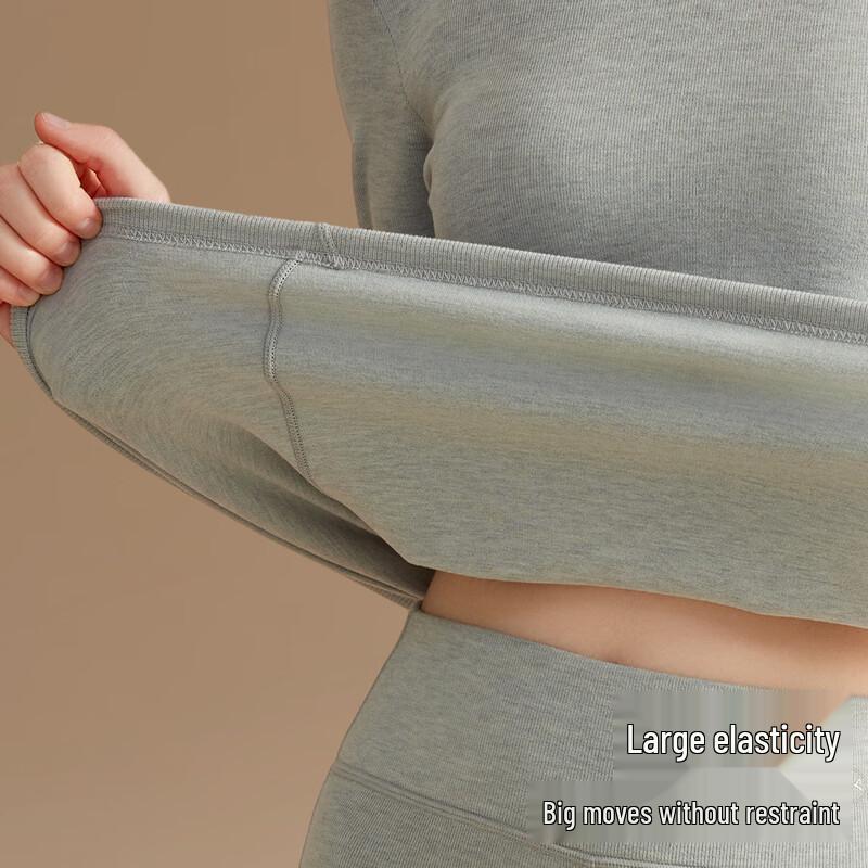 Mao Ren Women's High-Elastic Fleece-Lined Thermal Underwear Set
