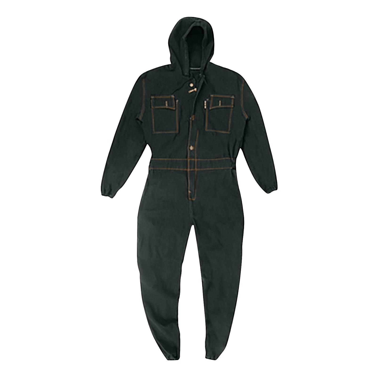 

Джинсовая рабочая одежда Дышащий костюм Рабочая одежда для мужчин и женщин, сварка, покраска XXXXL синий