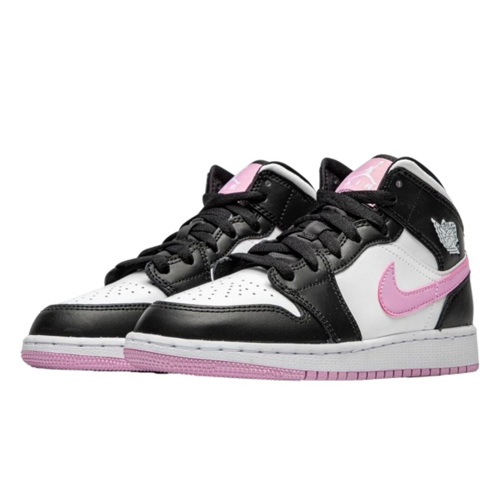 Air Jordan 1 Mid White Black Light Arctic Pink