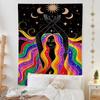 VIKAMA Vintage Bohemian Psychedelic 70s Tapestry Tarot Hippie Wall Decor Tapestry Home Room Decoration