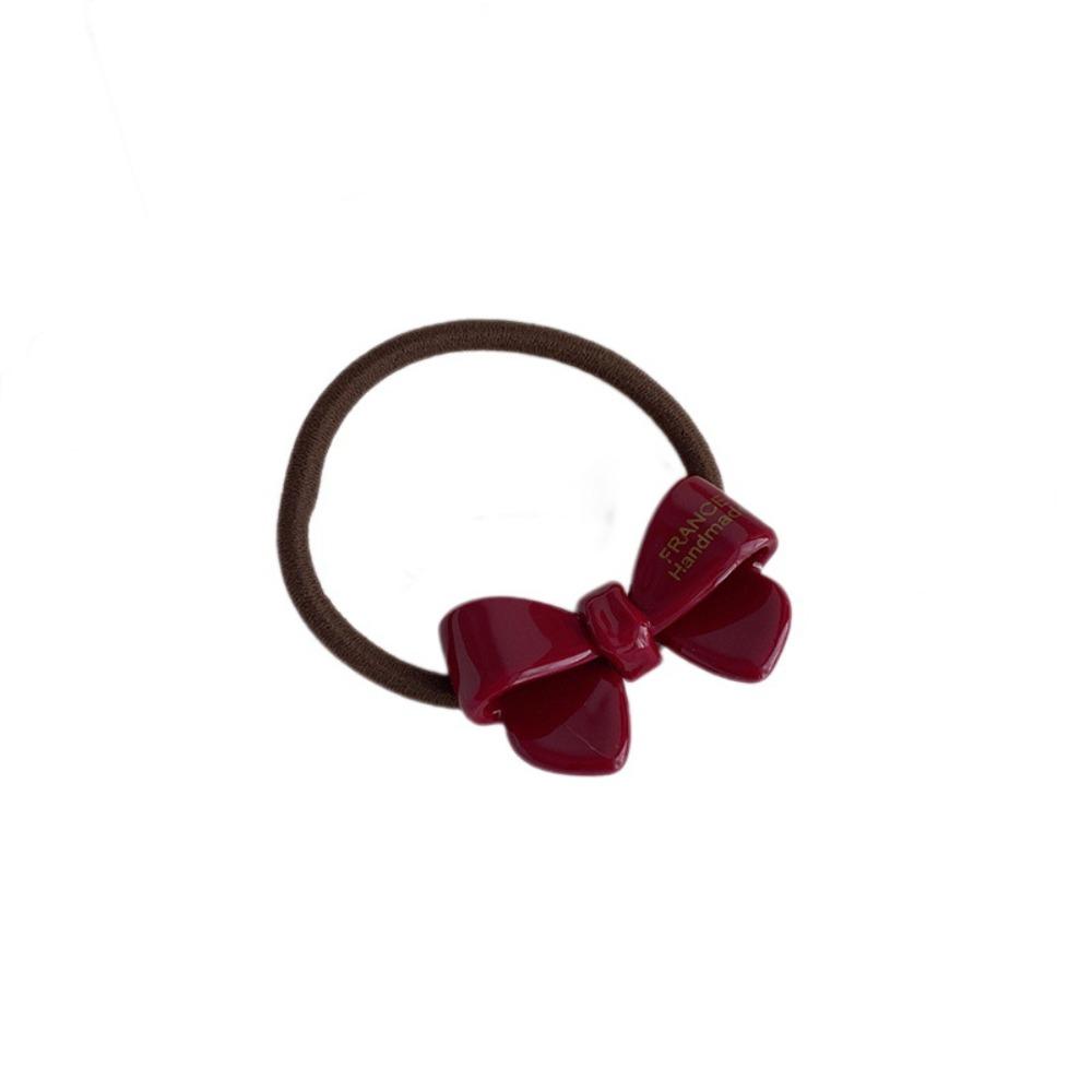 Korean Style Acetic Acid Hair Tie Hair Bands Acetate Bow Scrunchies Simple Bowknot Hair Rope  Girls