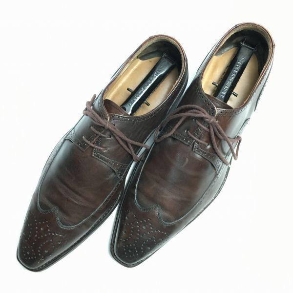 ESTNATION Size 5.5 (24.5cm) Made In Spain Wingtip Business Shoes Dark Brown Men's(USED)