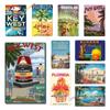 Металлическая табличка Key West Southernest Point Florida Poster Tin Sign Home Beach Club Club House Wall Decoration Retro Metal Plate