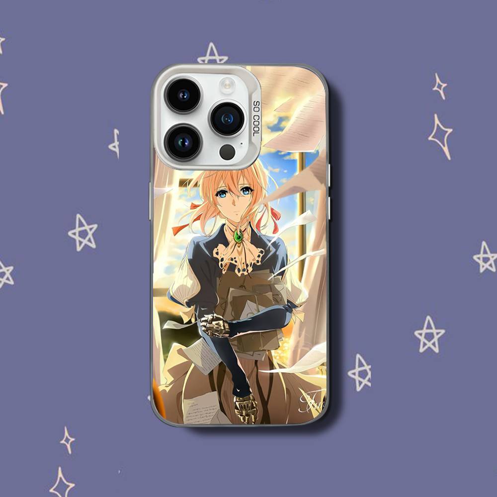 V-Violet Evergarden-es Phone Case For iPhone 17,16,15,14,13,12,11,Pro,XS,Max,Plus,Mini,SE White Candy Matte Shockproof Cover