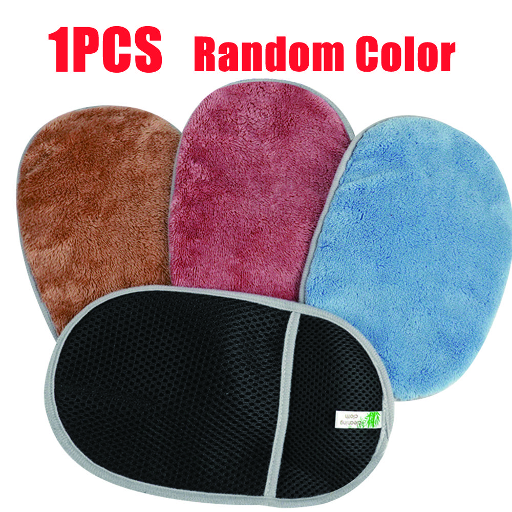 

Перчатки для мытья автомобиля Двусторонние плюшевые утолщенные перчатки Универсальные перчатки для чистки из искусственной шерсти Коралловые бархатные перчатки для мытья автомобиля