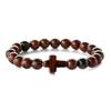Natürlicher Stein Perlen Kreuz Armband Damen Einfaches Armband Perlen Vielseitiges Armband Europäisches und Amerikanisches Neues Mehrfarbiges Perlenarmband.