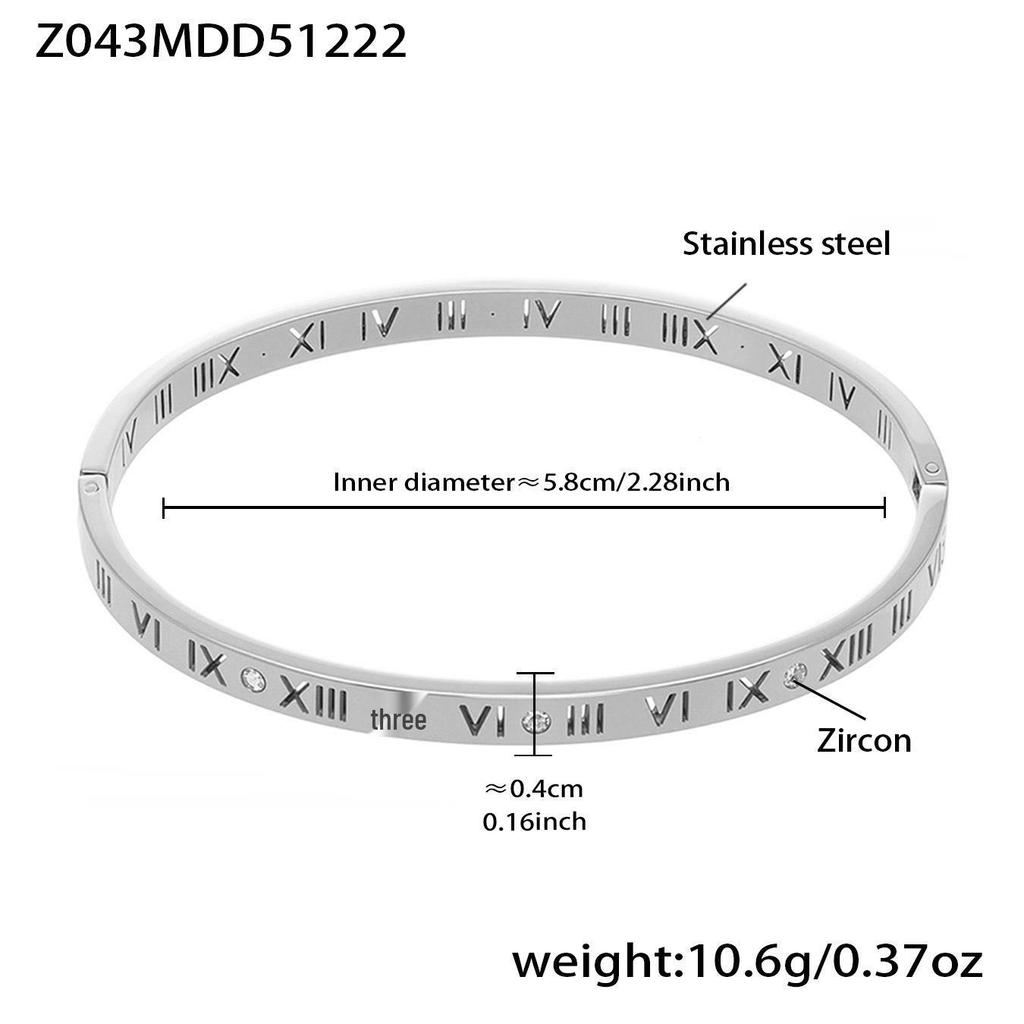 18K Gold-Plated Geometric Zirconia Stainless Steel Bracelet - Versatile, Elegant, Light Luxury Design