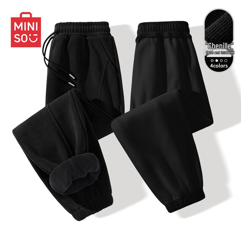 MINISO Men's Heavyweight Chenille Corduroy Jogger Pants