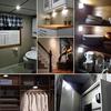 Square 6LED Motion Sensor AAA Battery Box Cabinet Light Stair Light Night Light Hook Film Magnet 3 Installation Modes