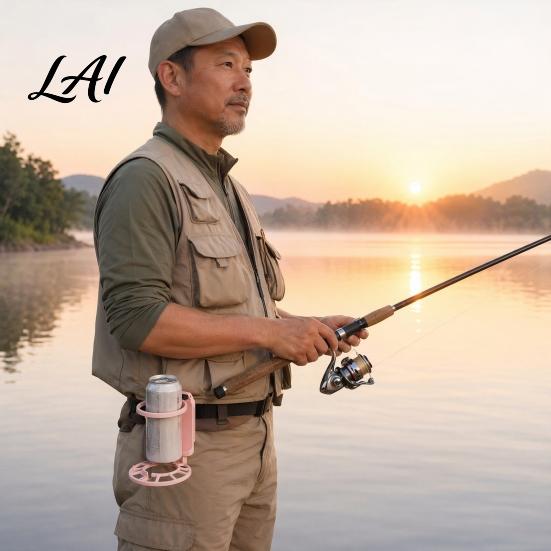 Foldable Can Holder Belt Drink with Stable Buckle Anti-Slip Hands Free Beverage Spill Proof Cup Carrier Clip Waist Caddy Portable Outdoor