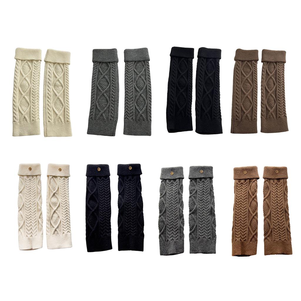 Womens Lolitas Knit Long Socks Leg Warmers Harajuku Boot Socks Winter Warm Ankle Heap Socks Fashion Leg Socks Streetwear