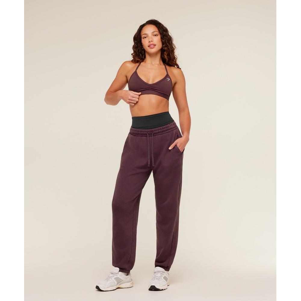 Gymshark Power Washed Cuff Joggers Cherry Purple   Acid Wash Small Ball B5c8o Pclv