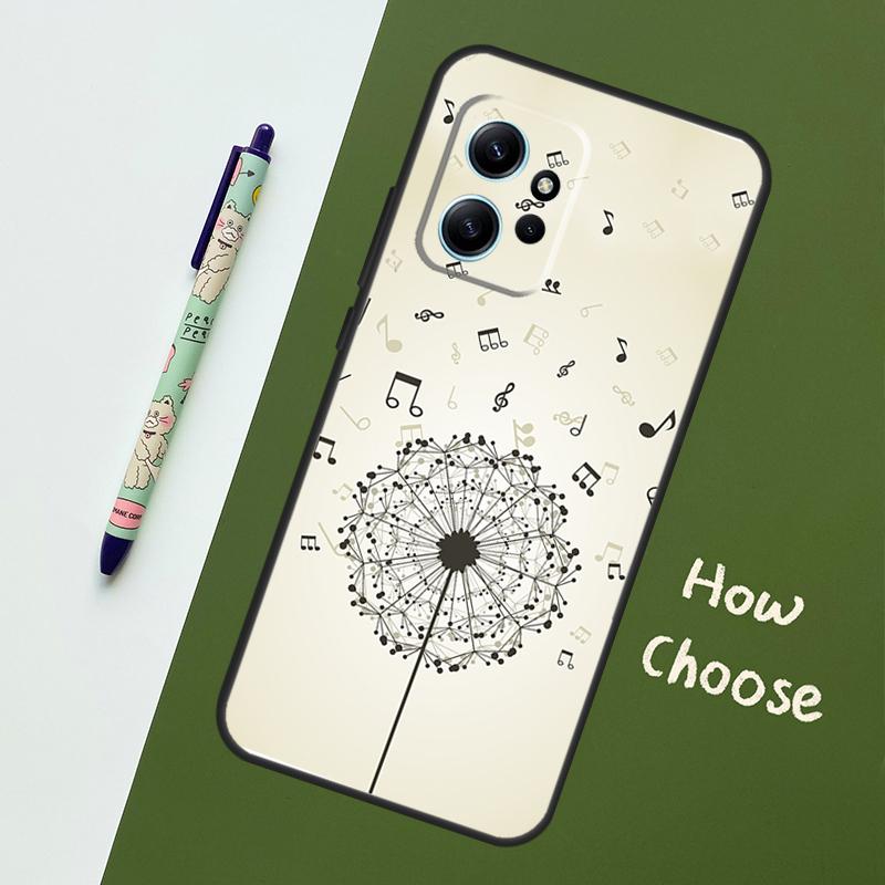 Minimalist Music Lover Case For Xiaomi Redmi Note 14 Pro 13 9 10 11 12 12S Cover For Redmi 15C 15 13C 12C 14C 10C