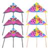 10 Pcs 60cm Brim Windproof Silk Kite Outdoor Flying Toys Funny Triangle Kite Without Cord for Children Park Garden Games Supplies (Random Style)
