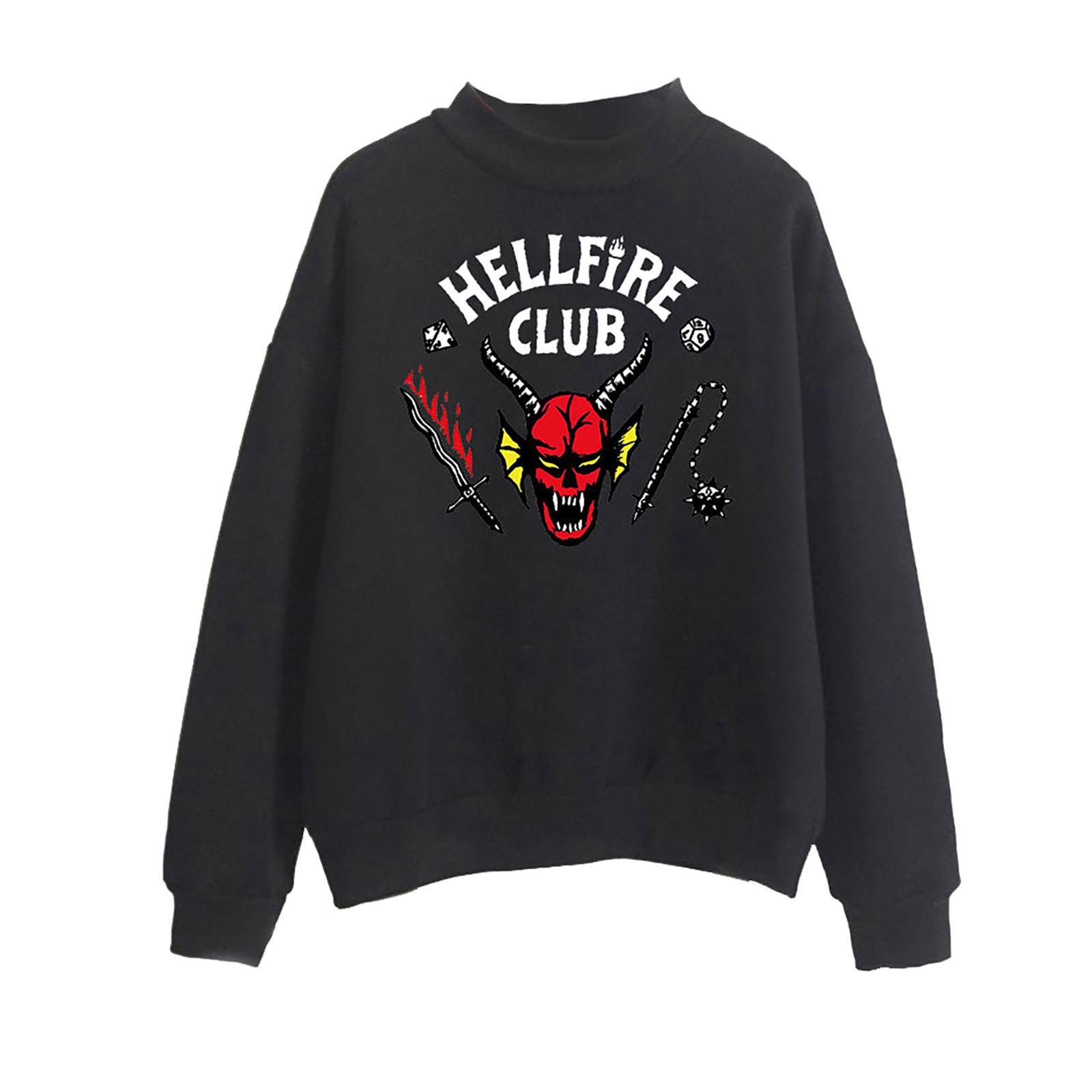 

Мужские топы с длинными рукавами Stranger Thing S 4 Hellfire Club & Weapons S