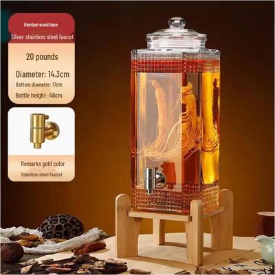 ZISIZ Large Glass Fermentation Jar with Tap and Base