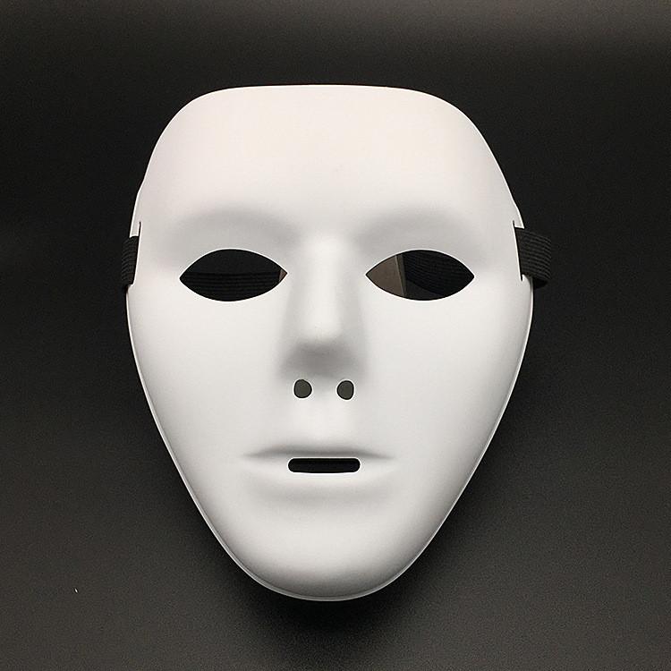 Unique Hand-painted White Full Face Mask For Halloween Costume Parties And Performances