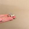 Shiny Pentagram Heart Zircon Open Rings For Women Shiny Imitation Pearl Cluster Index Finger Ring Fashion Dating Jewelry