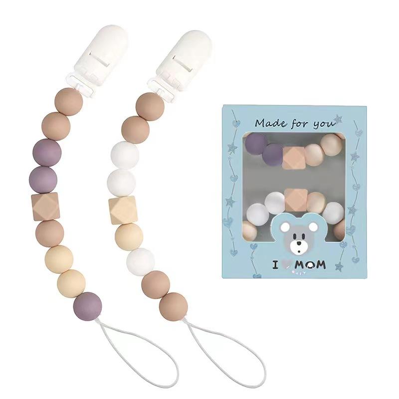 Silicone Pacifier Clips New Baby Nipples Children Holder Clip Chain Pacifier Children Teething Toys