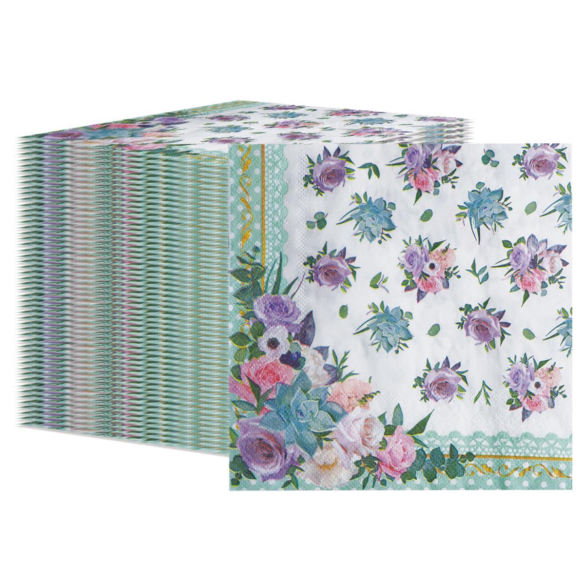 2-Ply Colored Birthday Party Napkins - Western Restaurant Disposable Festive Design