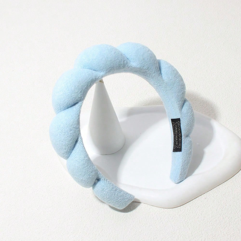 1Pc Spa Headband For Washing Face Or Facial, Skincare Headbands, Makeup Hairband, Face Wash Headband, Puffy Hairband For Sports Or Yoga