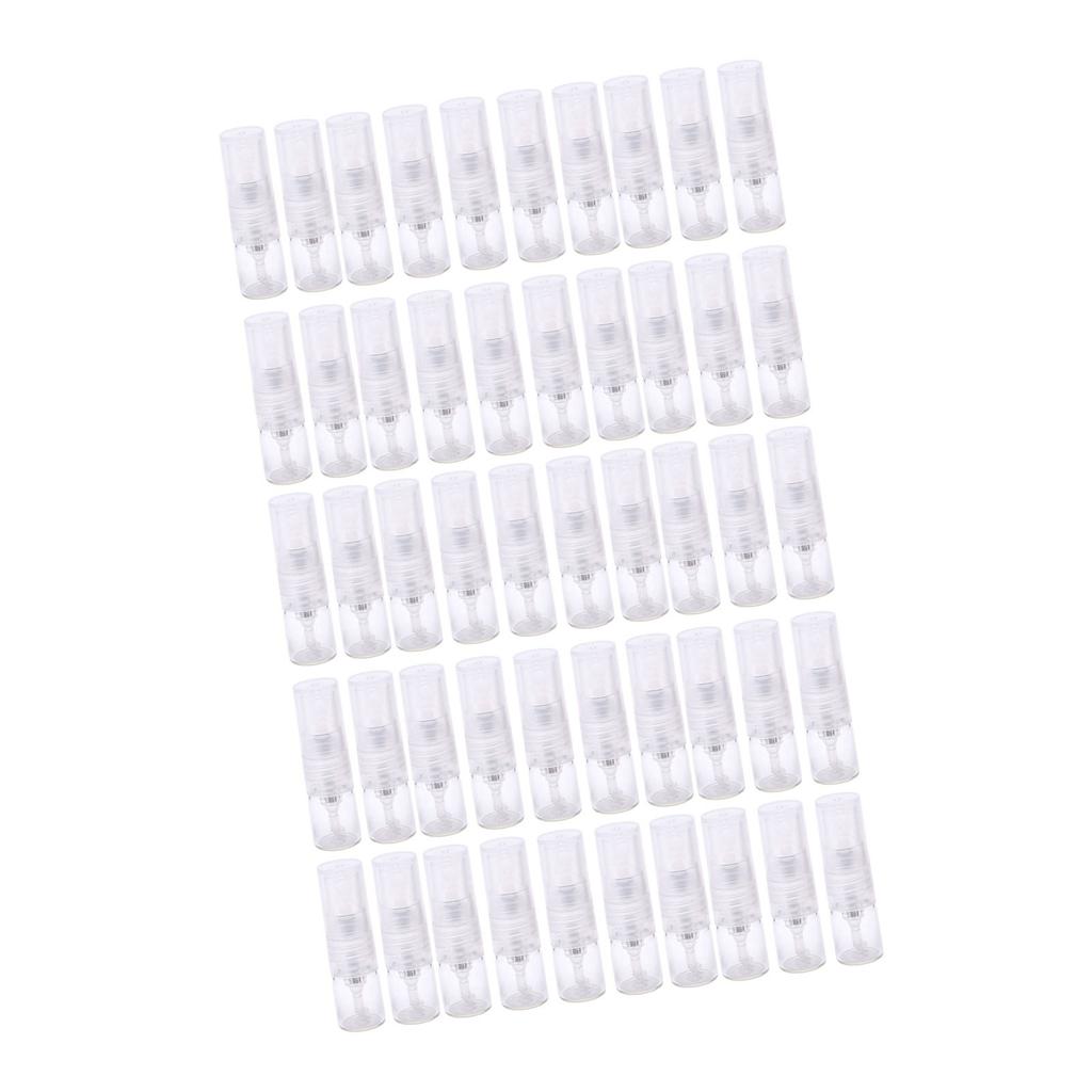 50Pcs Leakproof Refillable Perfume Sample Bottles 1ml Glass Atomizer Sprayer Bottles Travel Essential With Dispenser Tool