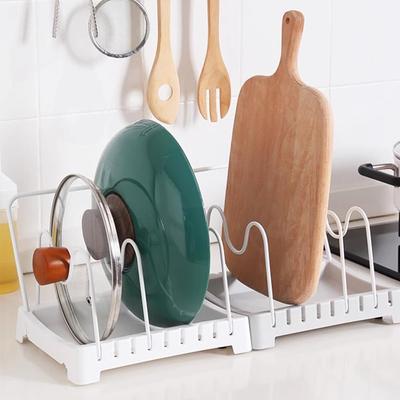 1PCS Kitchen Pan Pot Cover Lid Rack Stand Spoon Holder Home Storage Soup Spoon Rests Drain Rack Kitchen Organizer Shelf ToolsTowel Holder Rack
