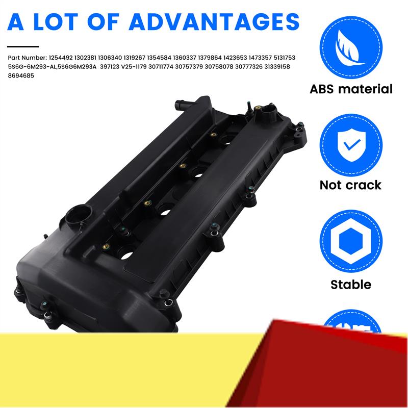 5S6G6M293AL Car Engine Valve Cover For Ford C-Max Focus Galaxy Volvo C30 S40 S80 V50 5S6G-6M293-AL 30711774-M53K