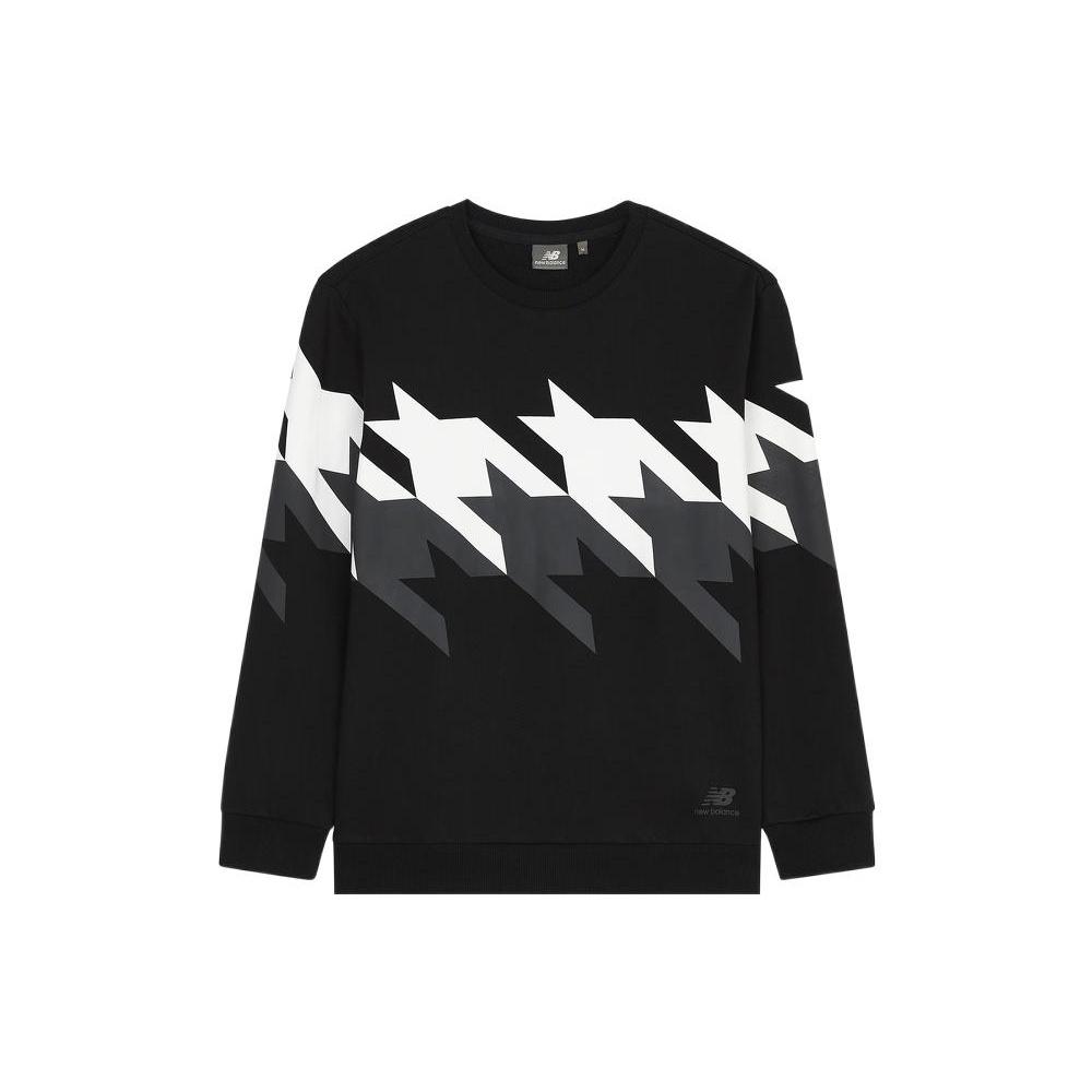New Balance Sweatshirt Asia Sizing  Black White Grey  Unisex 5CC37253-BK S