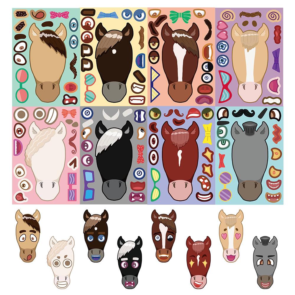 

Набор из 8 мультяшных наклеек с игрушечными пони: Веселые, креативные, водонепроницаемые DIY украшения для детей