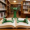 Whimsical 3D Slouchy Frog Bookmark, Reading Book Clip, Creative Cute Cartoon Stationery, Single Piece Frog Bookmark