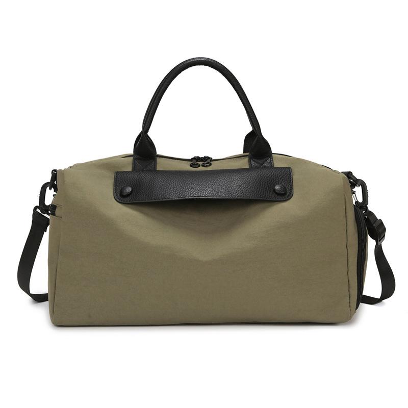 

New large-capacity short-distance business travel bag portable and lightweight sports fitness bag versatile casual fashion messenger bag зелений