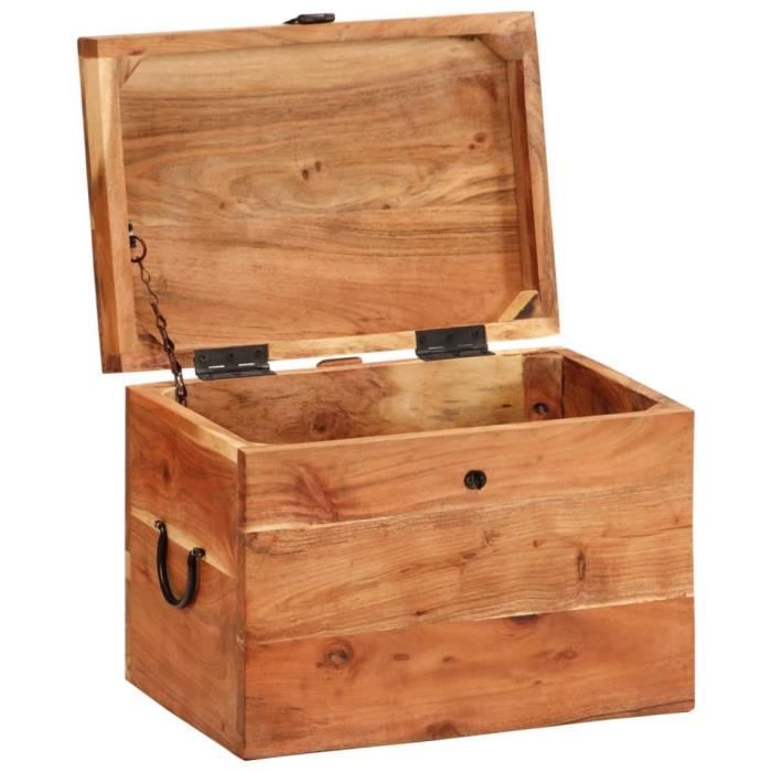 VidaXL Boîte de rangement 39x28x31 cm Bois massif d'acacia 338482